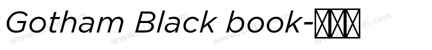 Gotham Black book字体转换